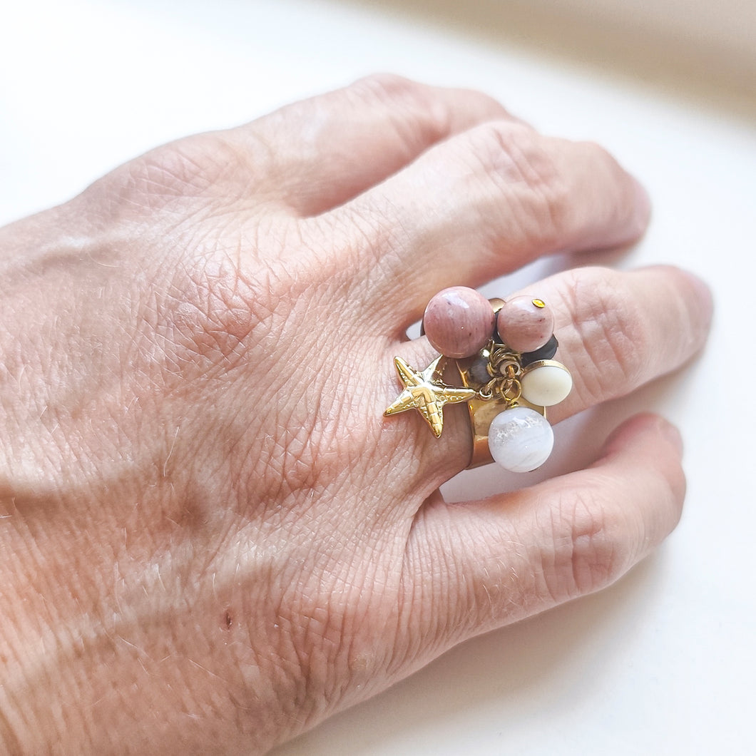 ANELLO ROSA con STELLA