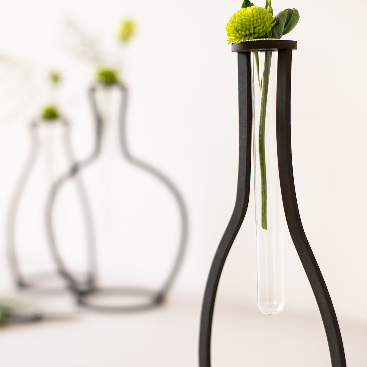 FOMIYES Vaso Grigio Fumo In Vetro Borosilicato – Forma Geometrica A Coste Per Centrotavola Nordico