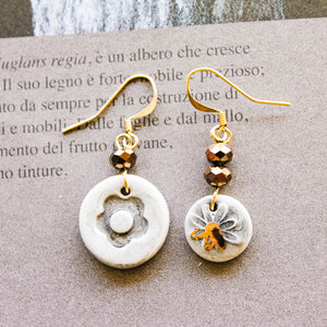 FLOWERS ceramic earrings